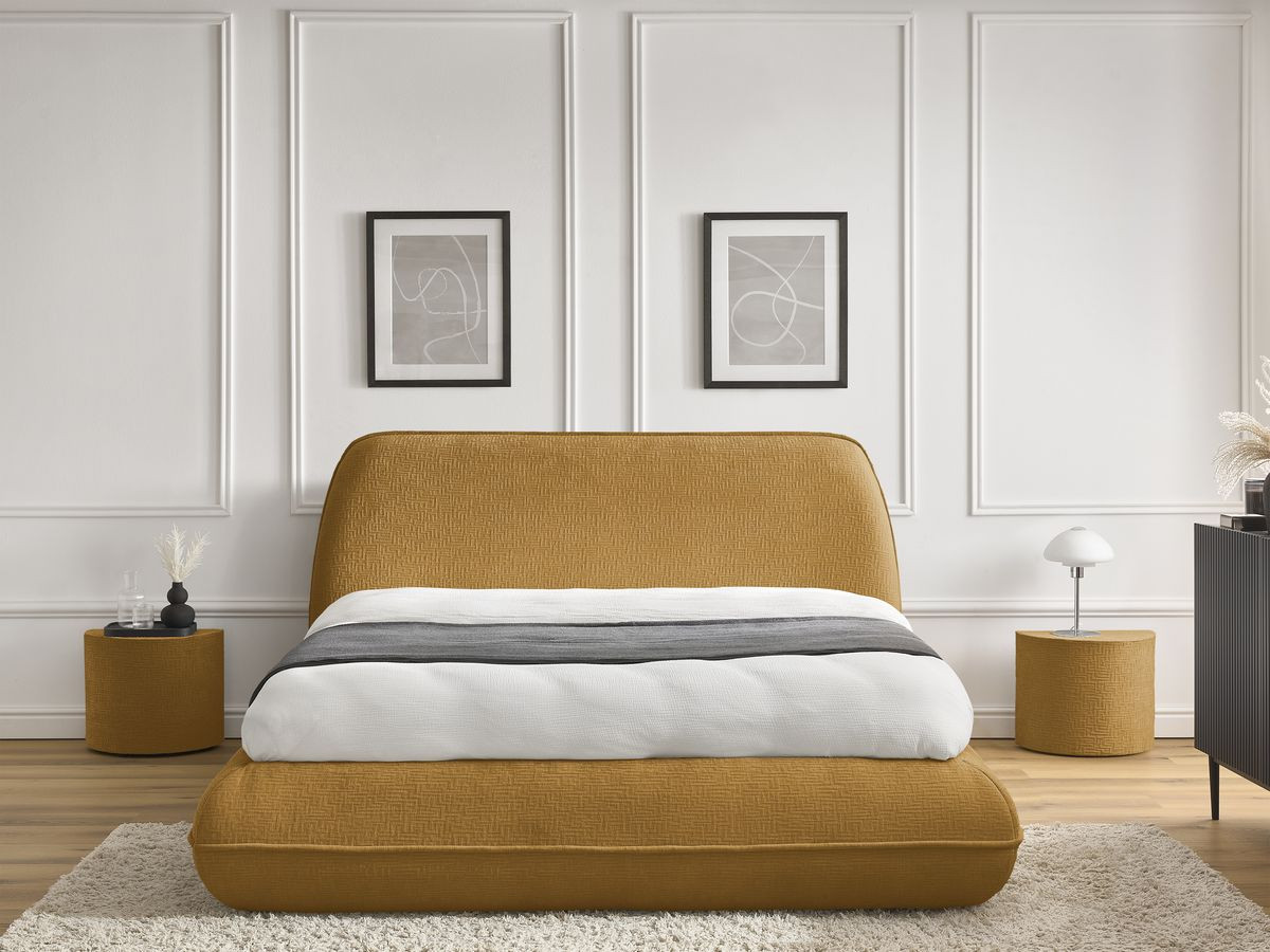 LIAM-bed van getextureerde stof