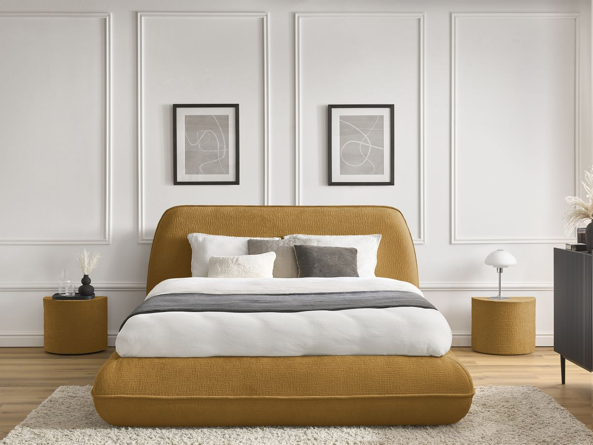 LIAM-bed van getextureerde stof