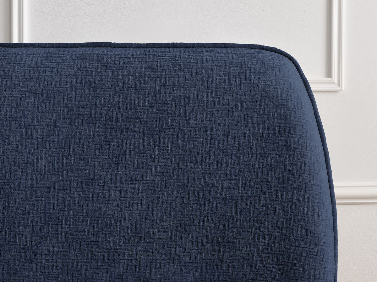 LIAM set met bed + 2 nachtkastjes in structuurstof