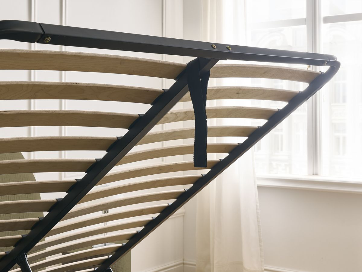 LIAM set met bed + 2 nachtkastjes in structuurstof