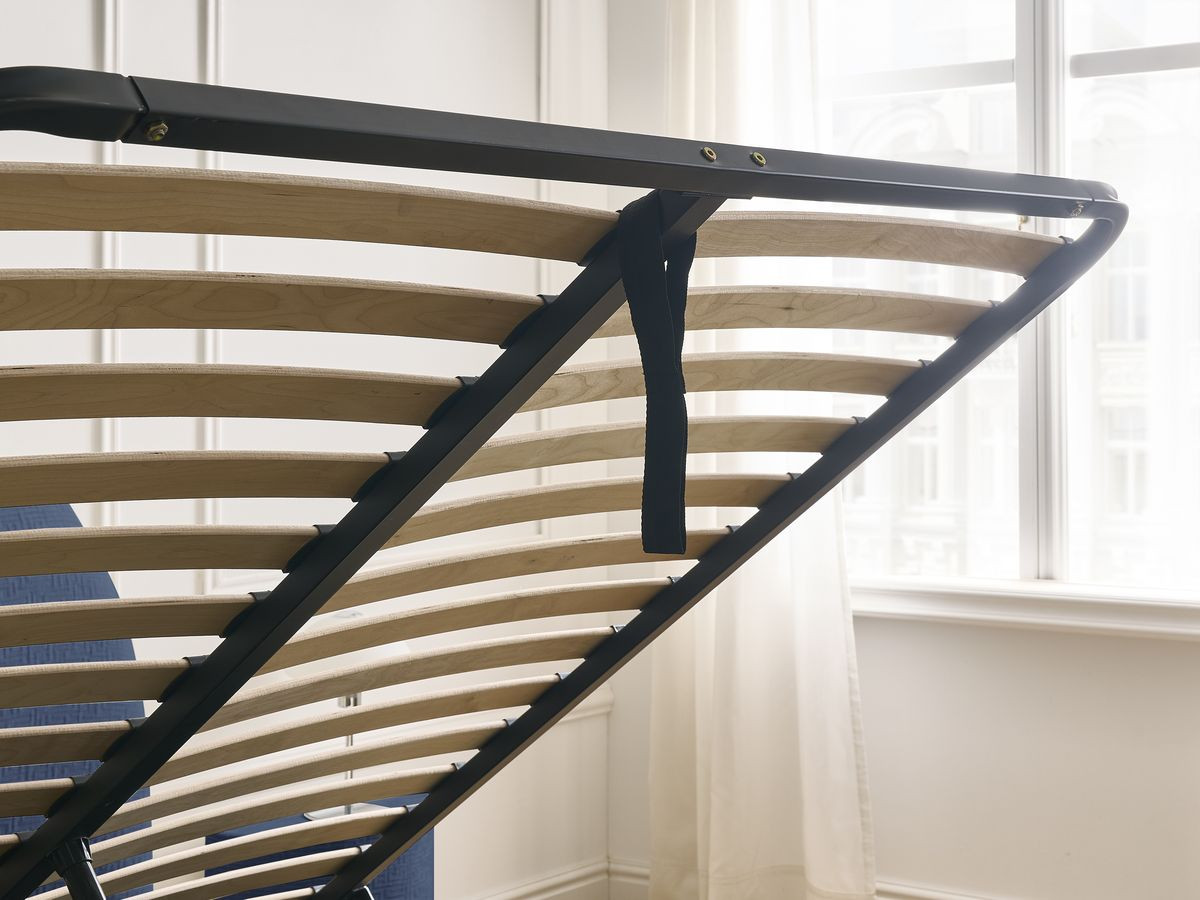 LIAM set met bed + 2 nachtkastjes in structuurstof