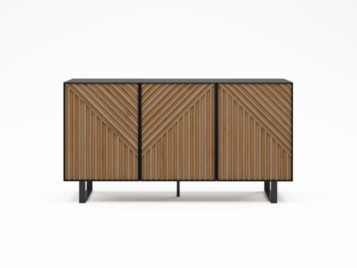 ALAIA 3-deurs dressoir 151 cm eiken effect