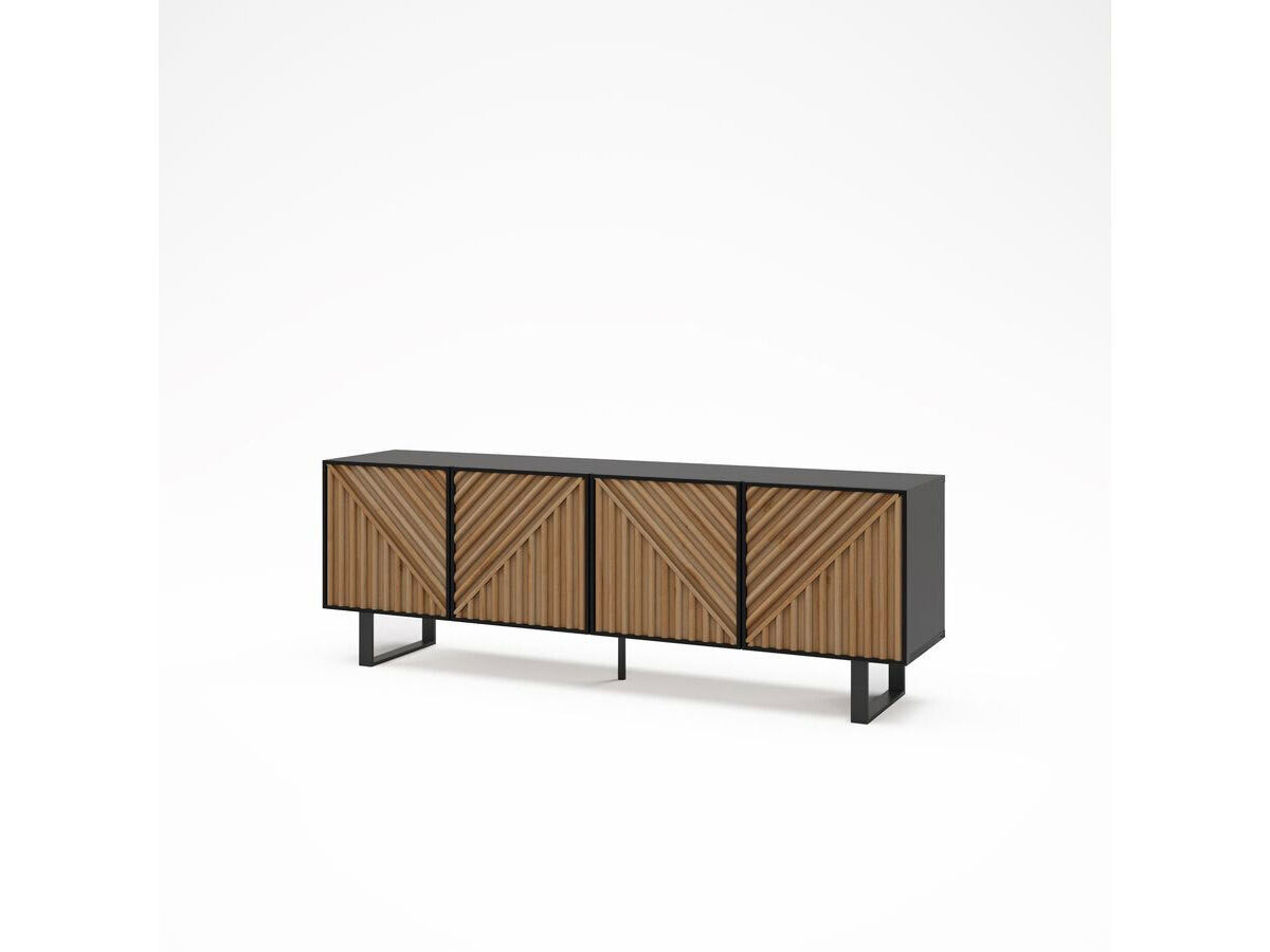 ALAIA set met 151 cm dressoir + 161 cm eikenhouten tv-meubel