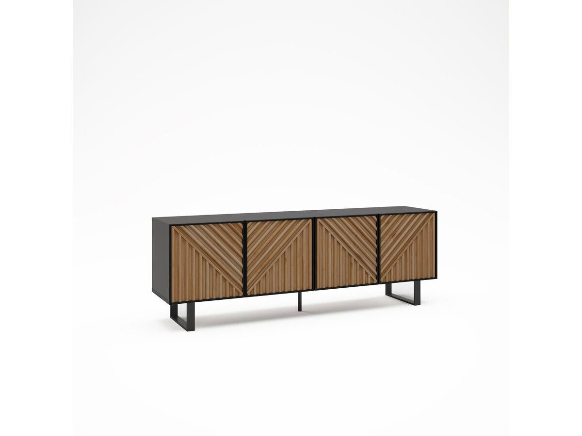 ALAIA set met 151 cm dressoir + 161 cm eikenhouten tv-meubel