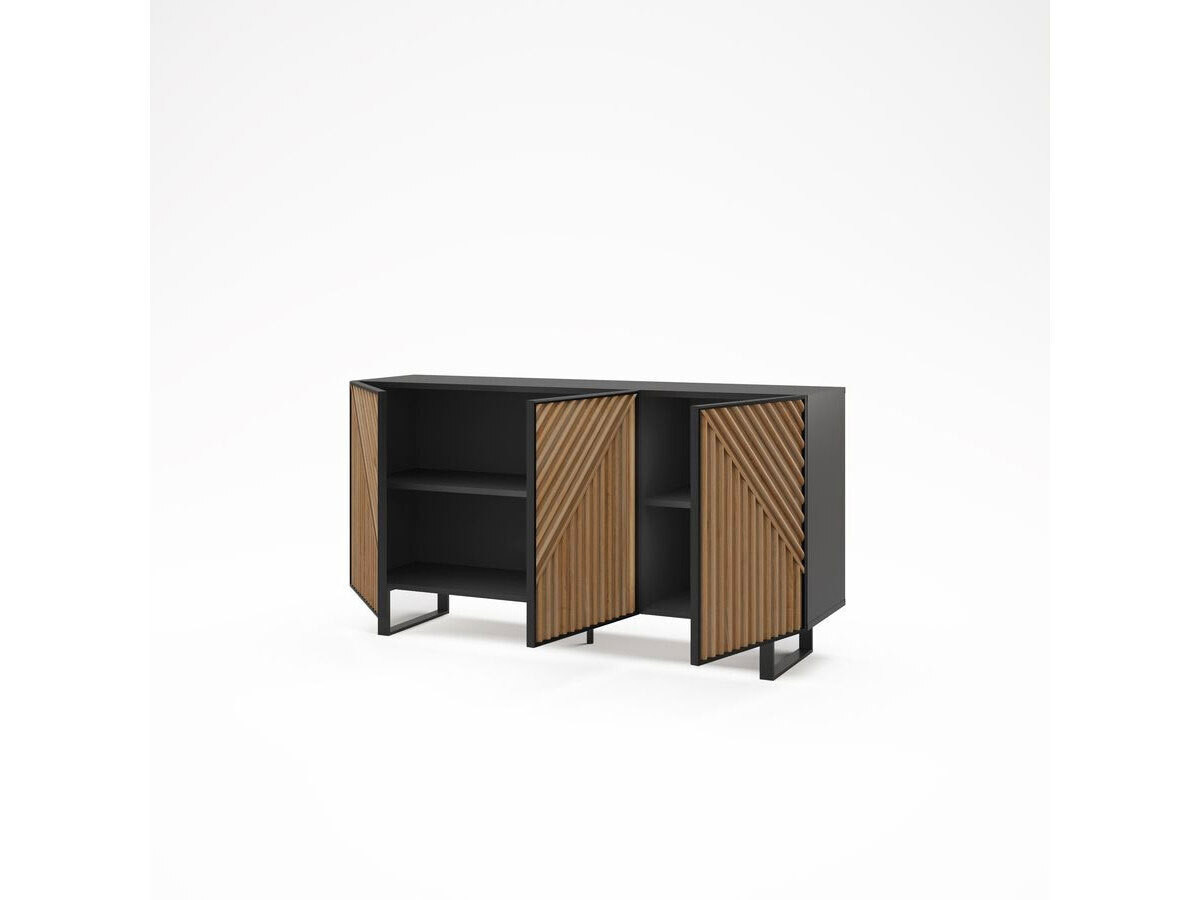 ALAIA set met 151 cm dressoir + 161 cm eikenhouten tv-meubel