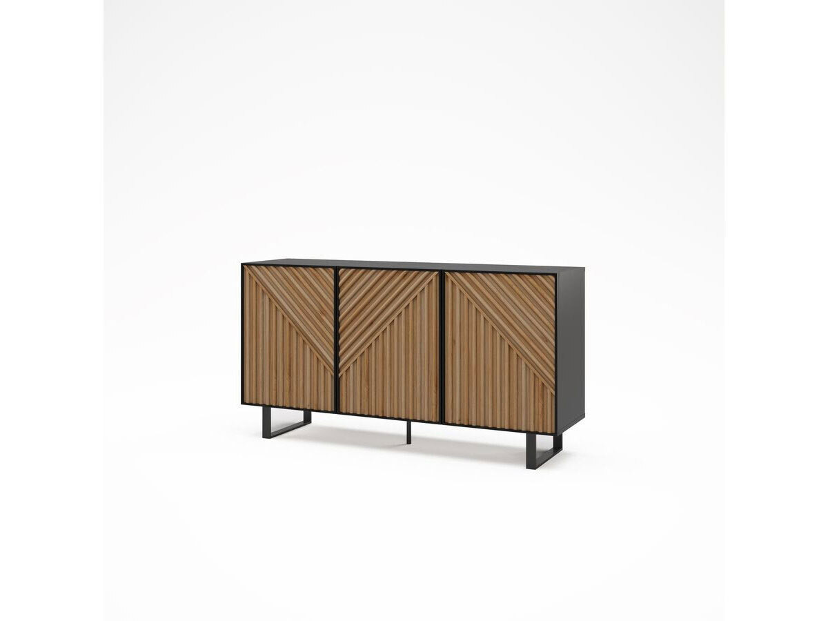 ALAIA set met 151 cm dressoir + 161 cm eikenhouten tv-meubel