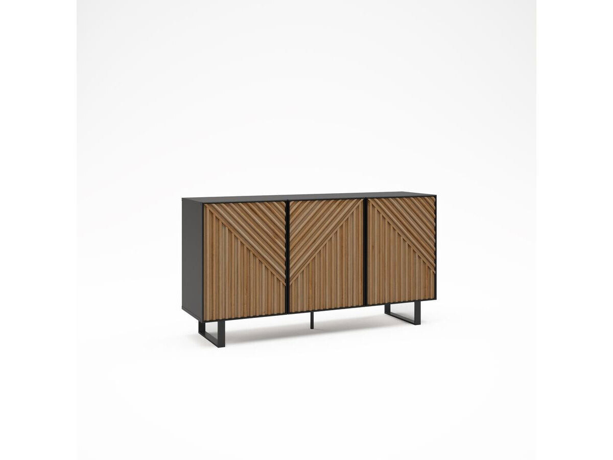 ALAIA set met 151 cm dressoir + 161 cm eikenhouten tv-meubel