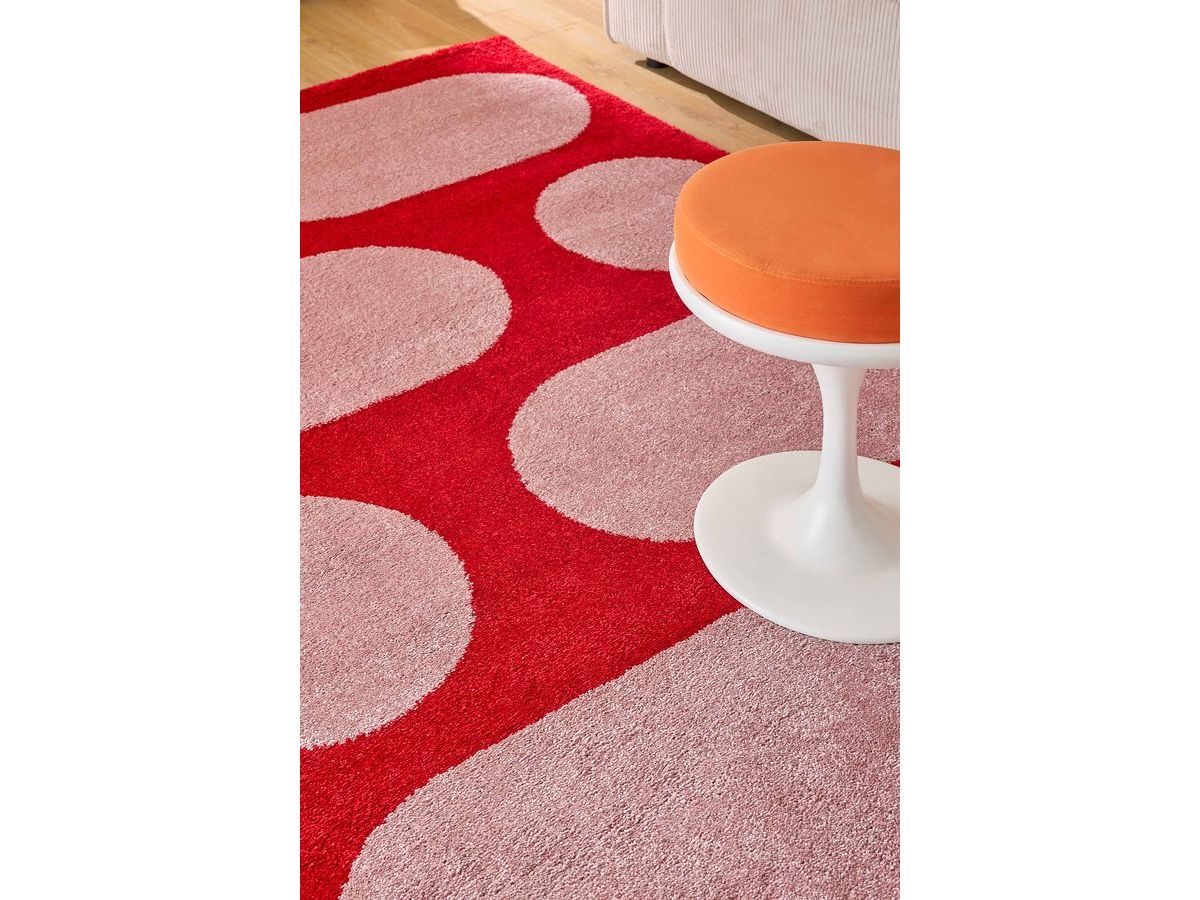 Tapis poils longs DANNY motif retro