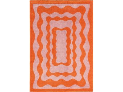 Tapis poils longs LAURIE motif abstrait