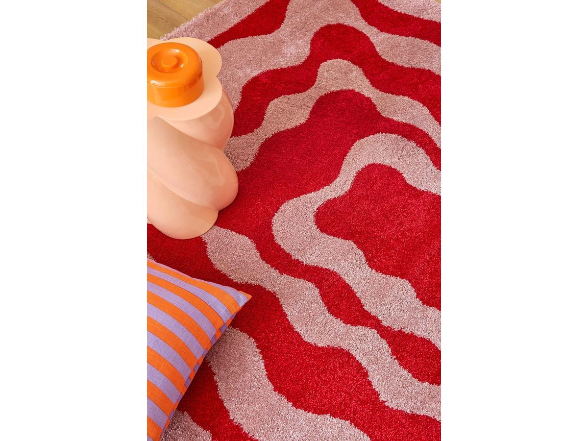 LAURIE langpolig vloerkleed met abstract patroon