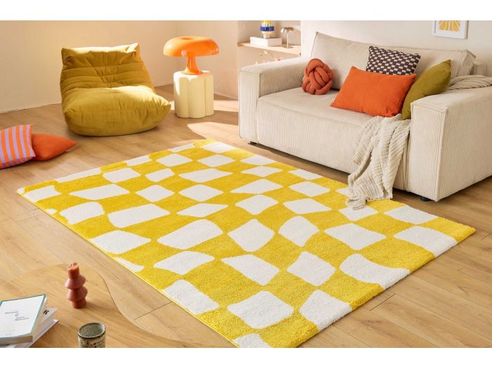 Tapis poils longs BETTY motif retro