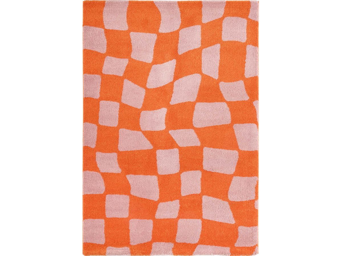 Betty langpolig vloerkleed met retropatroon