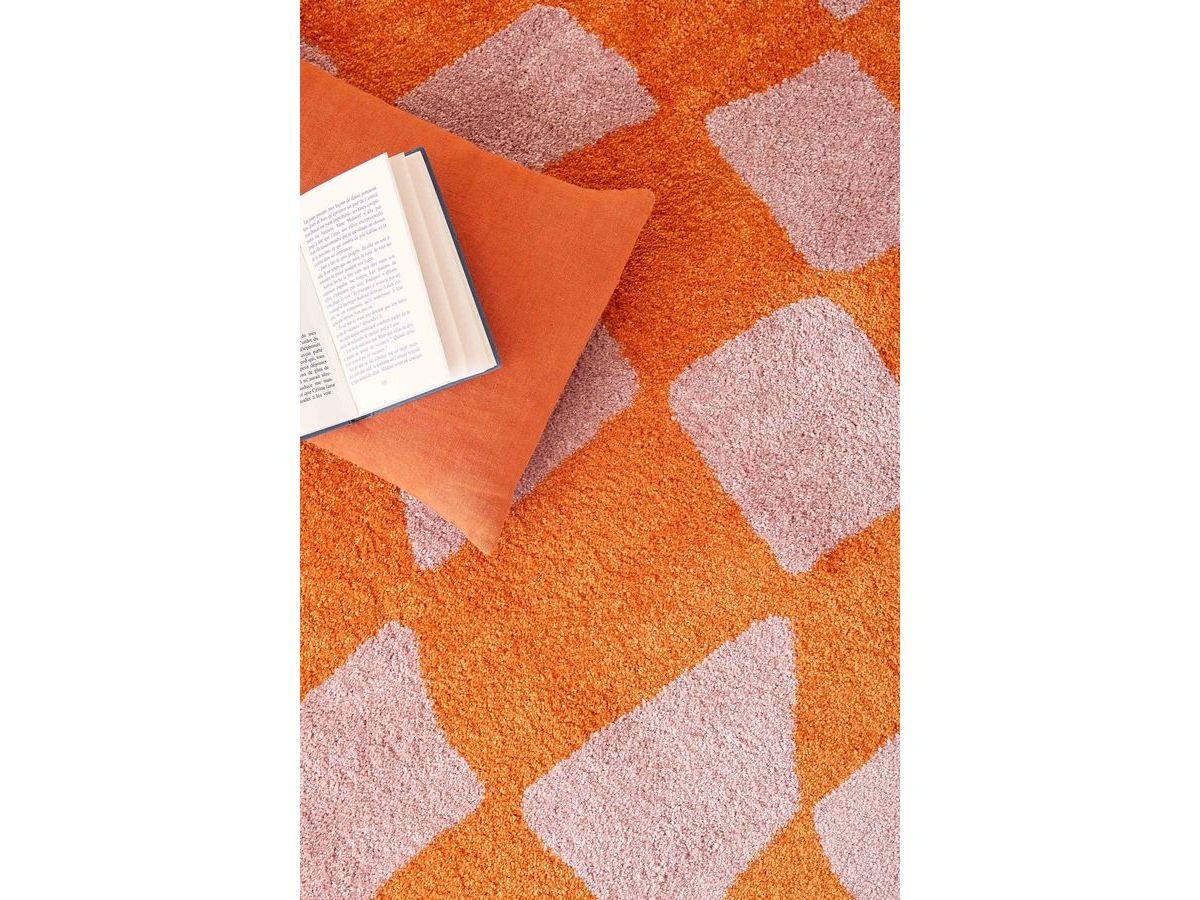 Tapis poils longs BETTY motif retro