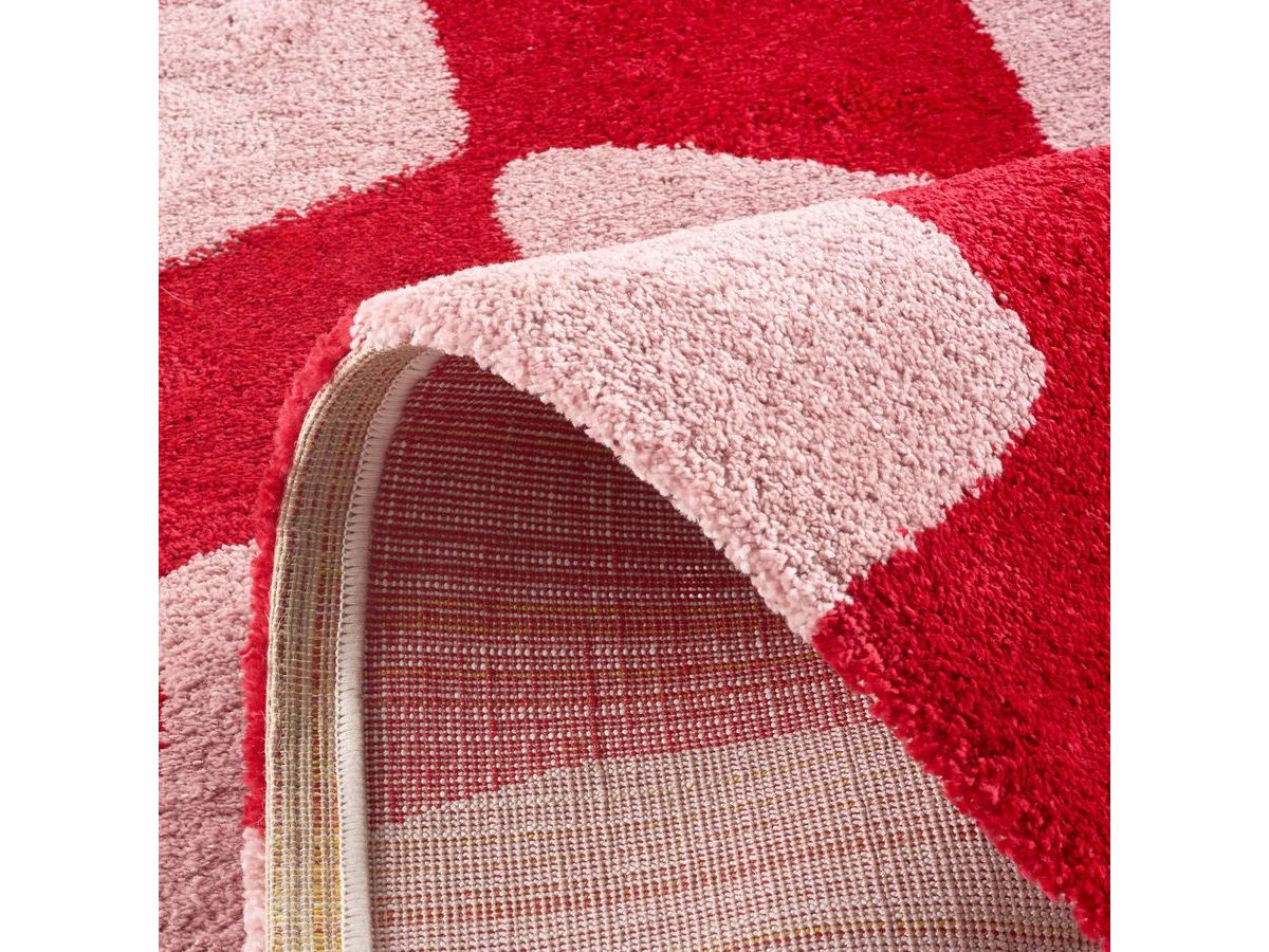 Betty langpolig vloerkleed met retropatroon