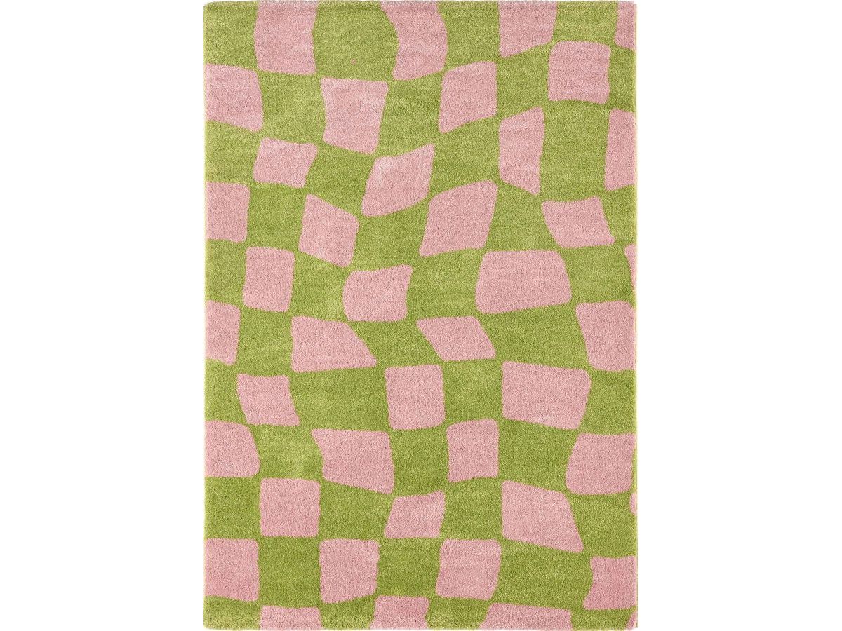 Betty langpolig vloerkleed met retropatroon