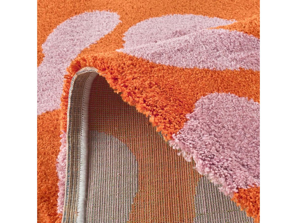 Tapis poils longs MARTY motif rétro