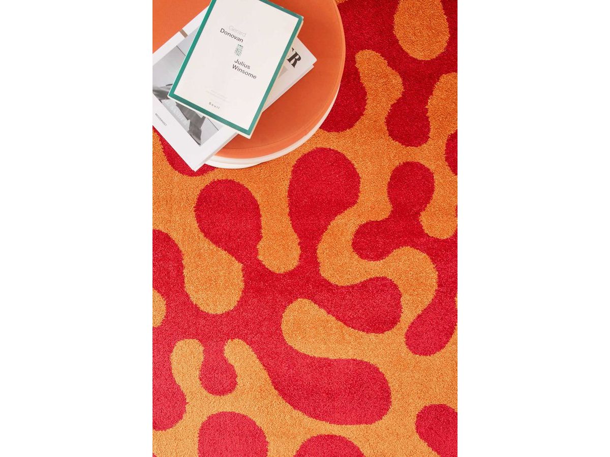 Tapis poils longs MARTY motif rétro