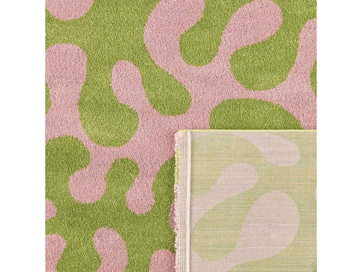 MARTY langpolig vloerkleed met retropatroon