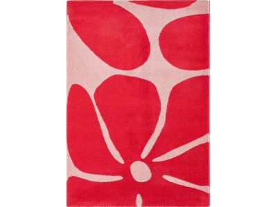 Tapis poils longs LYDIA motif floral