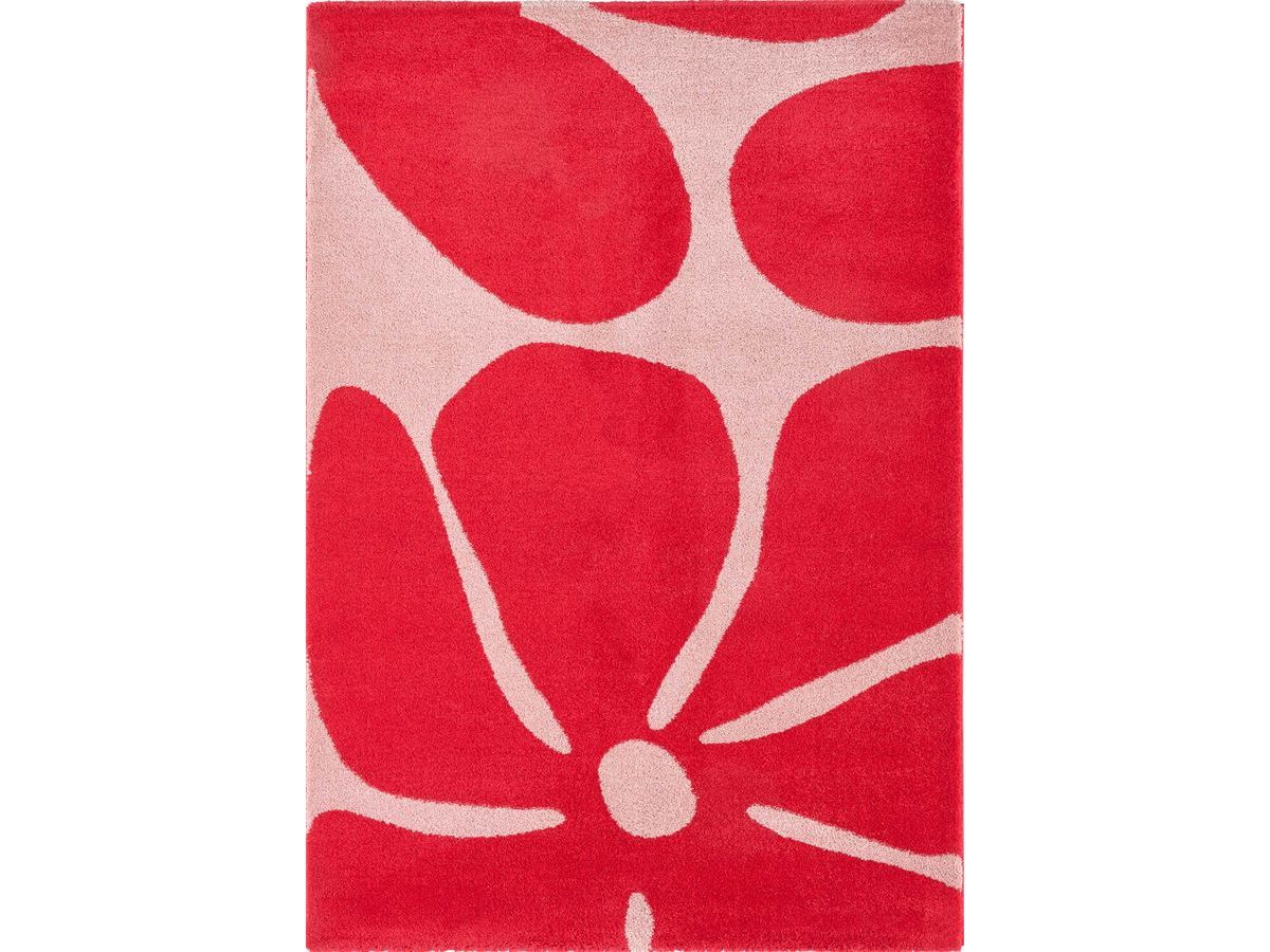 Tapis poils longs LYDIA motif floral