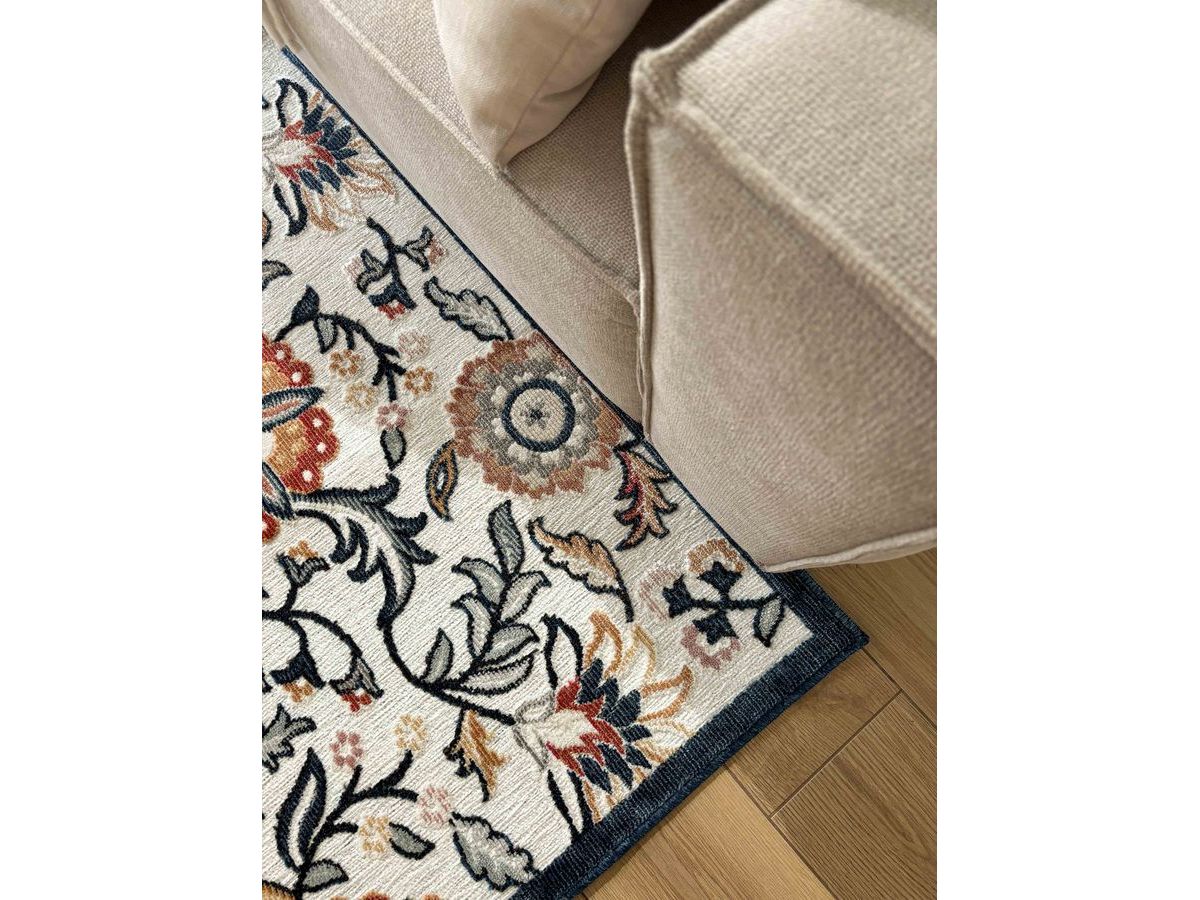 ANNAELLE vintage patroon laagpolig vloerkleed