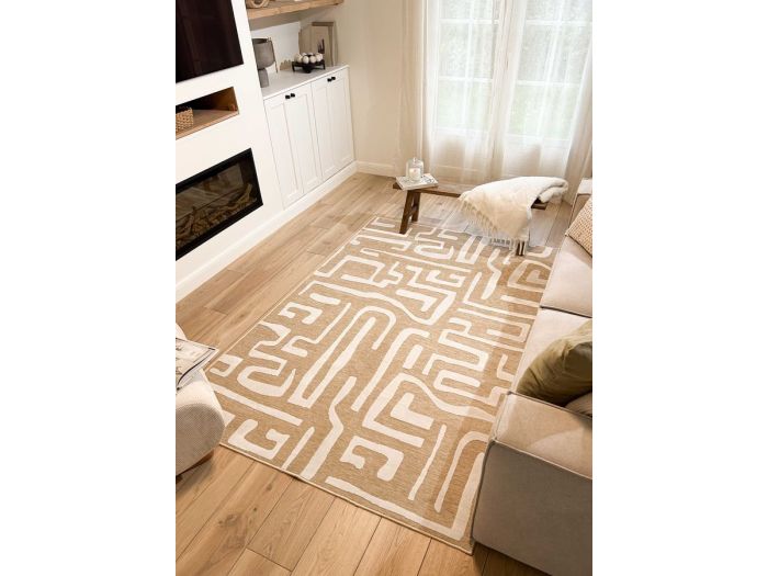 Tapis poils ras AYMERIC motif abstrait