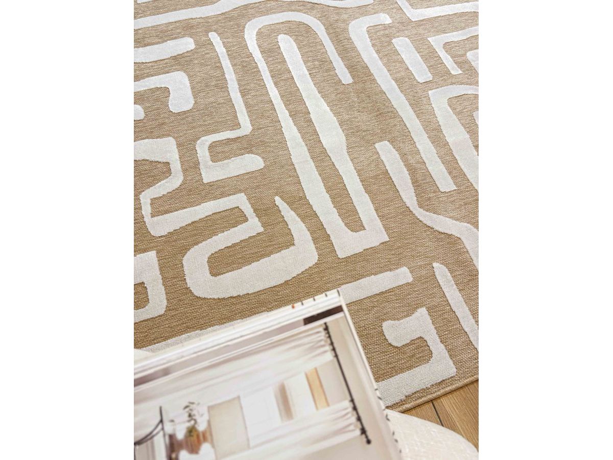 AYMERIC laagpolig vloerkleed met abstract patroon