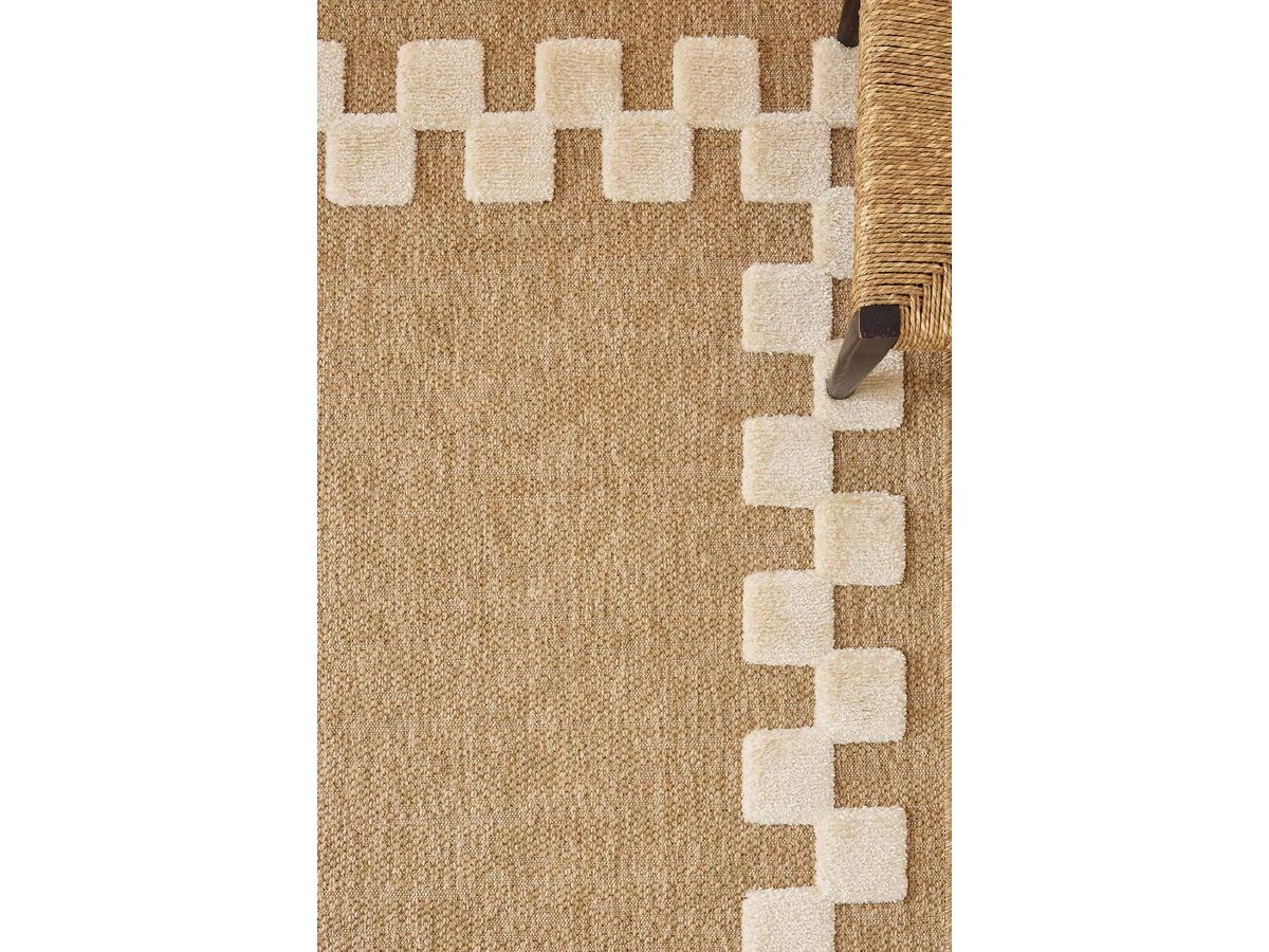 PALOMA laagpolig vloerkleed met jute-look