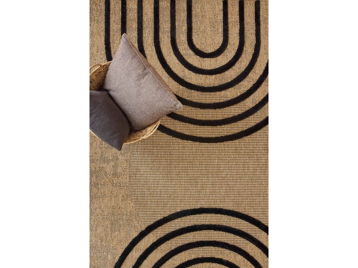 RYAN laagpolig vloerkleed met jute-look