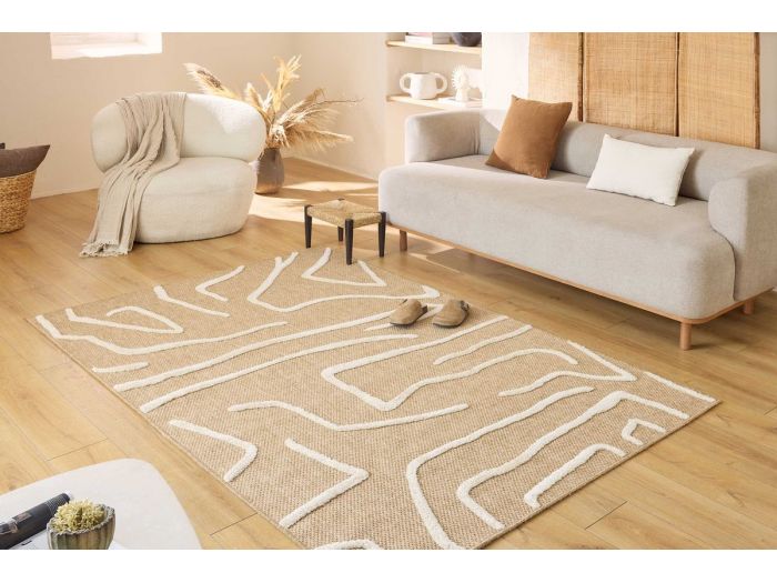 Tapis poils courts ERIKA motif graphique