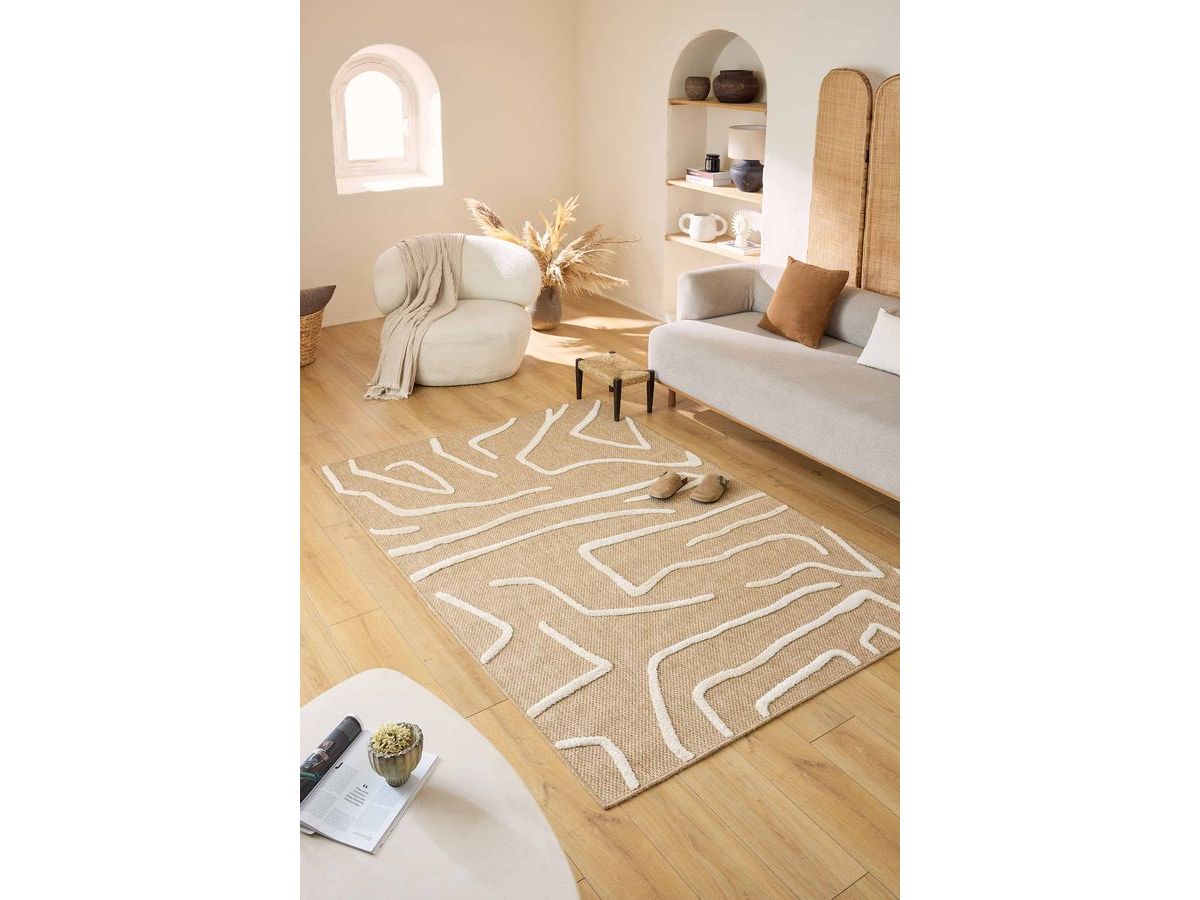 ERIKA laagpolig vloerkleed met grafisch patroon