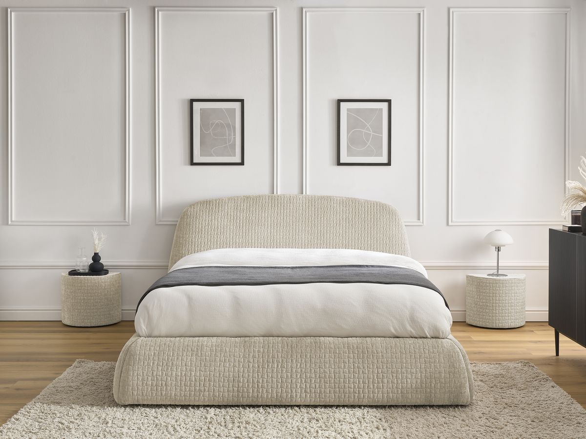 Lit MALON texturé beige — vue 6