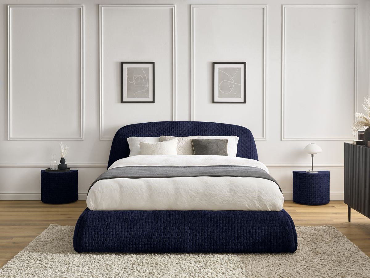 MALON getextureerd stoffen bed