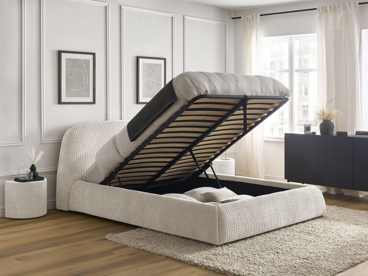 MALON getextureerd stoffen bed