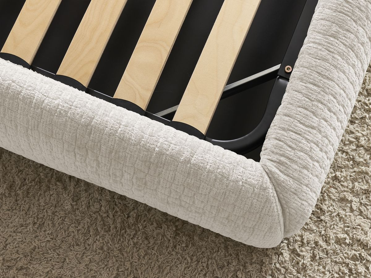 MALON getextureerd stoffen bed