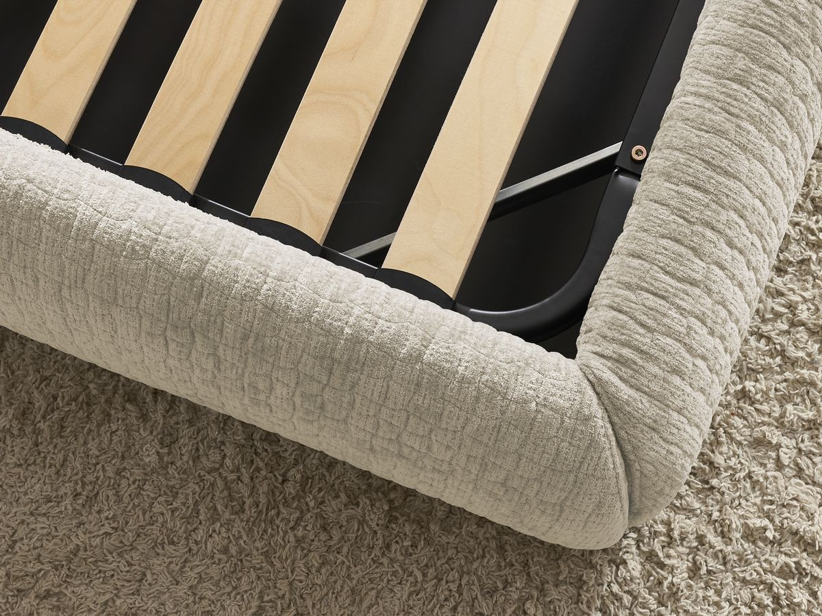 MALON getextureerd stoffen bed