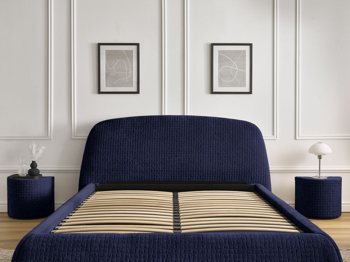 MALON getextureerd stoffen bed