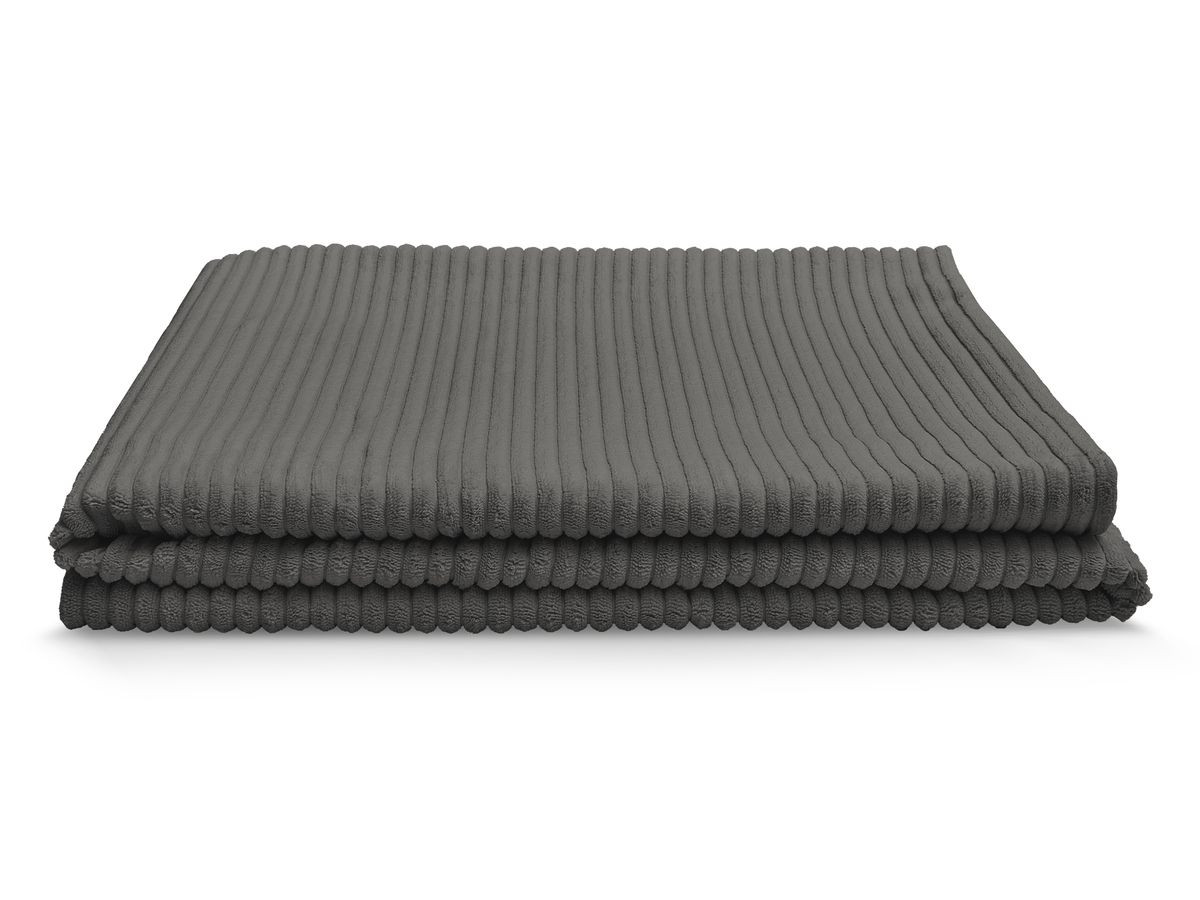 Plaid biface 140 x 180 cm STOCKHOLM gris foncé — vue 5