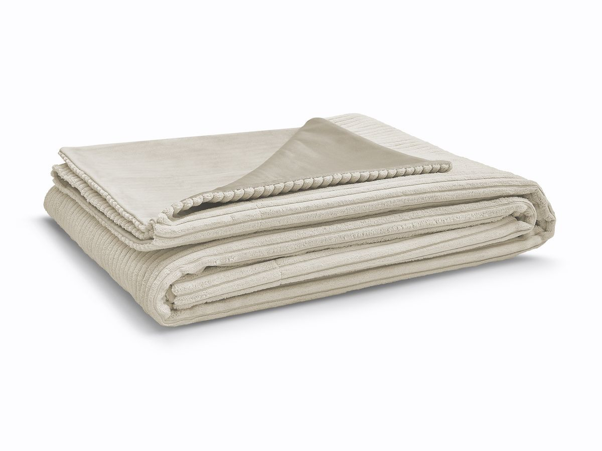 Plaid biface 140 x 180 cm STOCKHOLM beige — vue 3