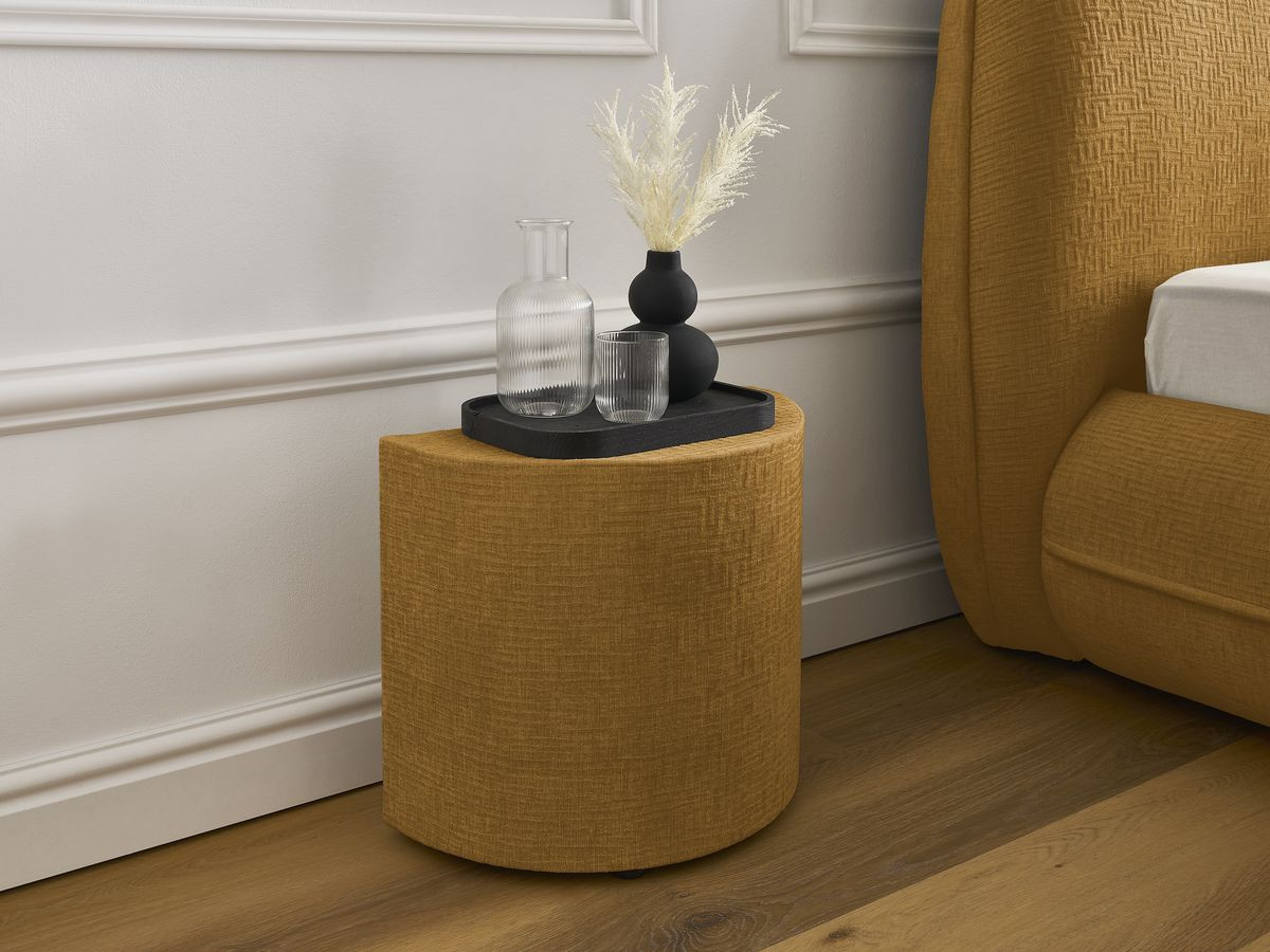 Lot de 2 chevets NOAM texturé jaune — vue 6