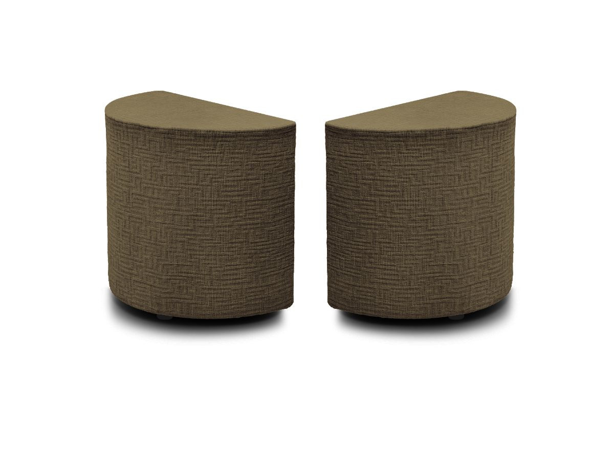 set van 2 noam nachtkastjes in structuurstof gekleurd groente