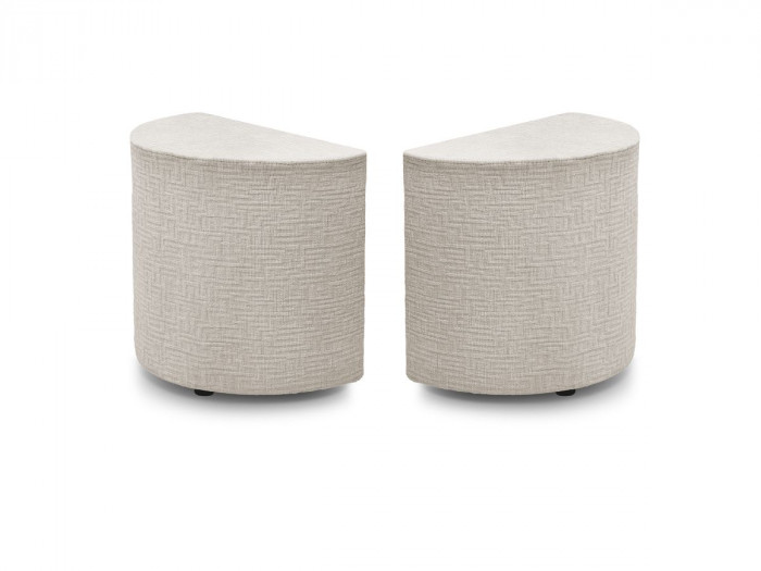 Lot de 2 chevets NOAM tissu texturé