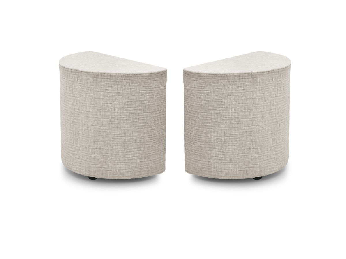 Lot de 2 chevets NOAM tissu texturé