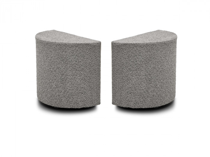 Lot de 2 chevets NOAM tissu bouclette