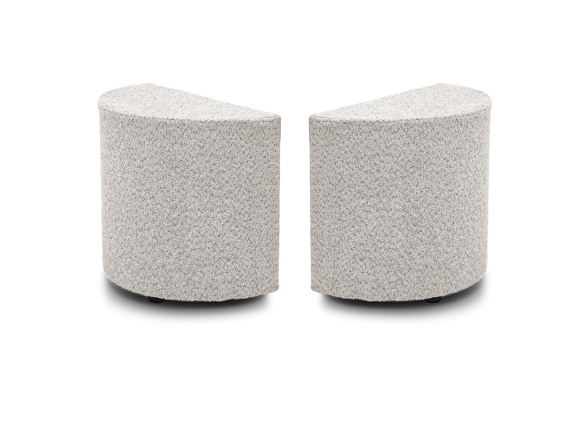 set van 2 noam nachtkastjes in badstof gekleurd wit