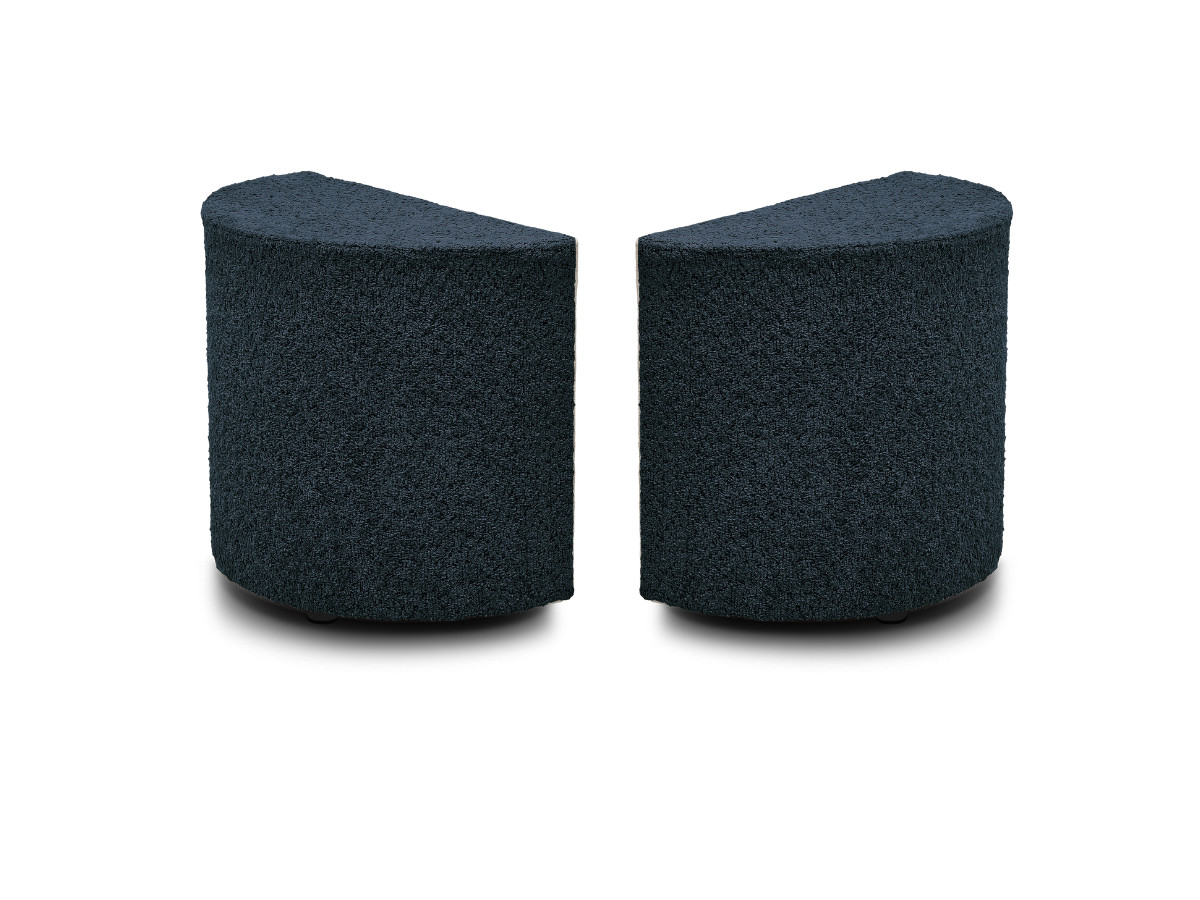 Lot de 2 chevets NOAM tissu bouclette