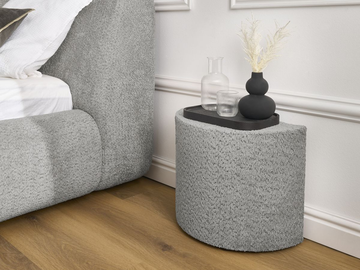 PETER set met bed + 2 nachtkastjes in badstof