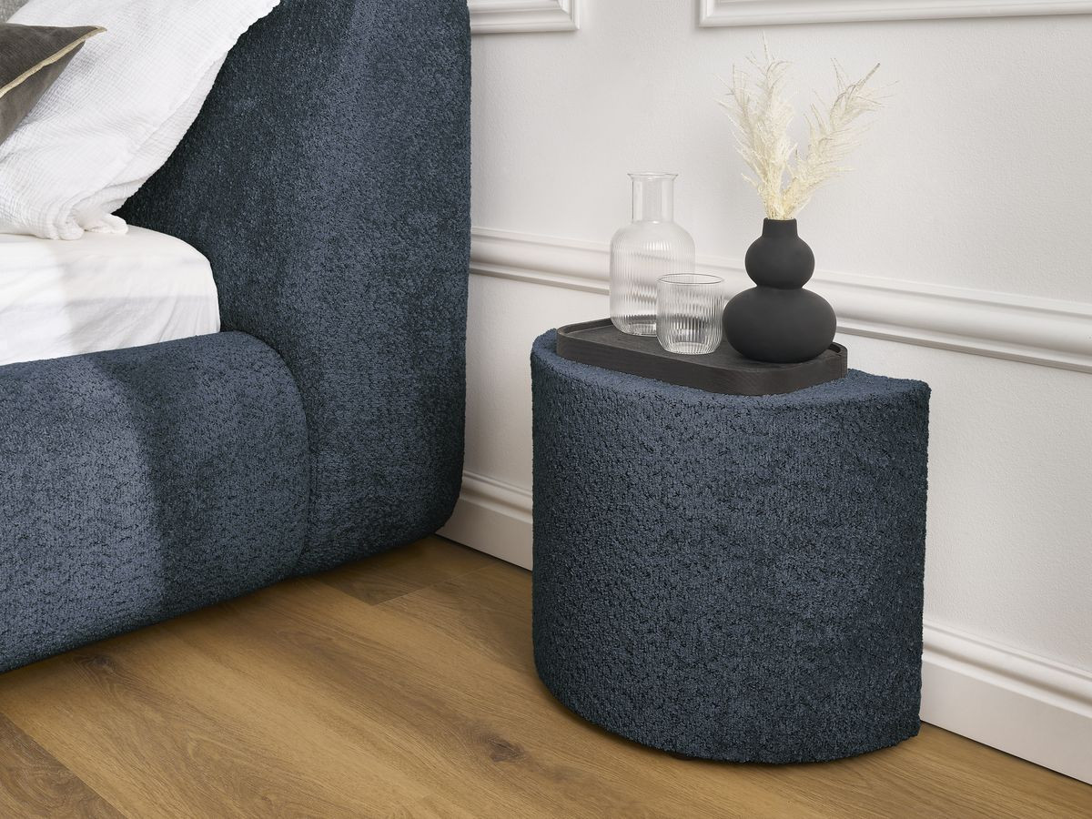 PETER set met bed + 2 nachtkastjes in badstof