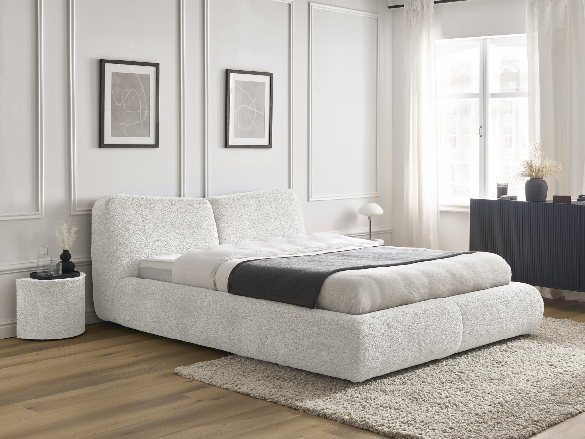 PETER set met bed + 2 nachtkastjes in badstof