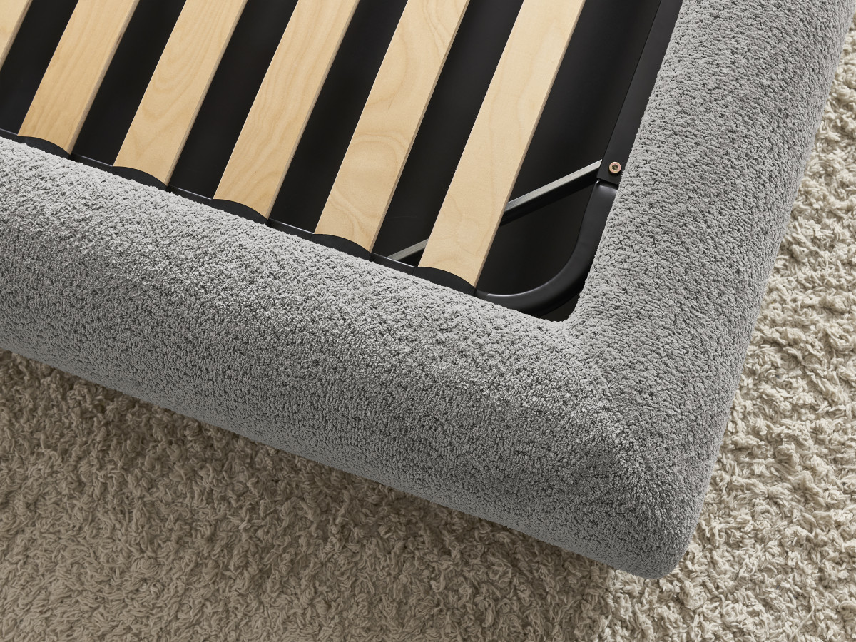 PETER set met bed + 2 nachtkastjes in badstof